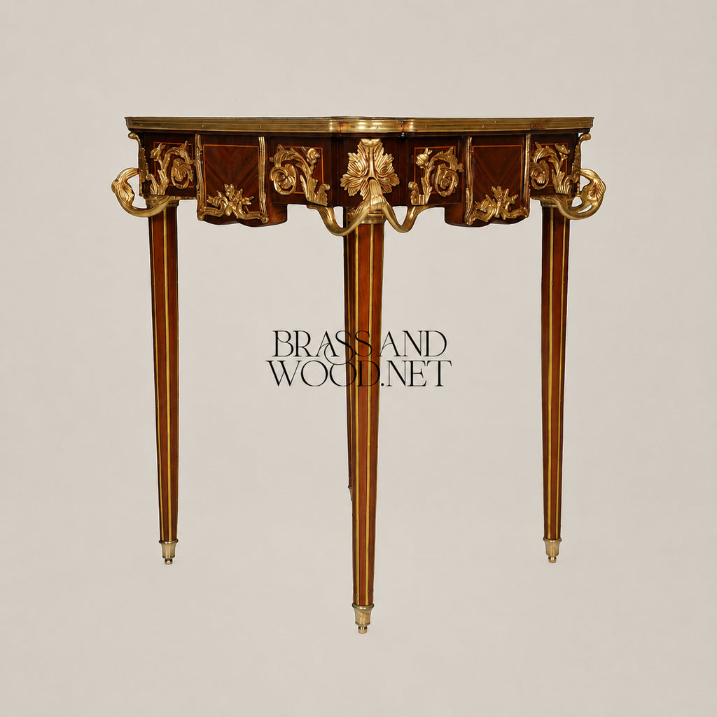 Louis XV Rosewood & Satinwood Marquetry Table Set