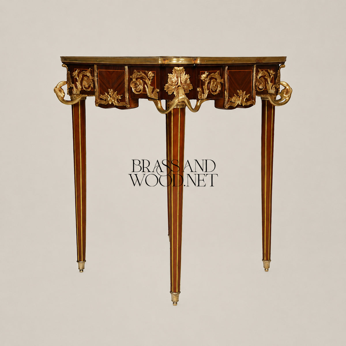 Louis XV Rosewood & Satinwood Marquetry Table Set