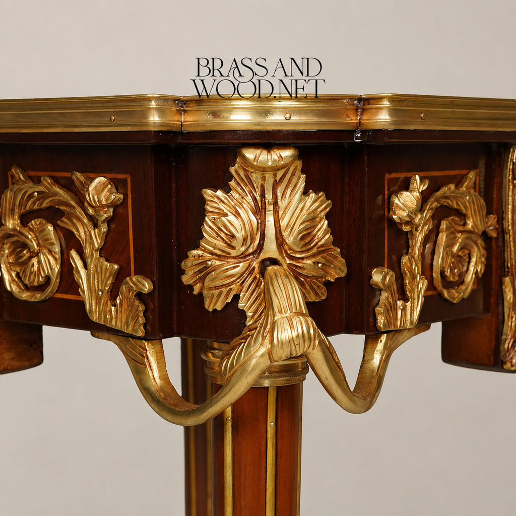 Louis XV Rosewood & Satinwood Marquetry Table Set