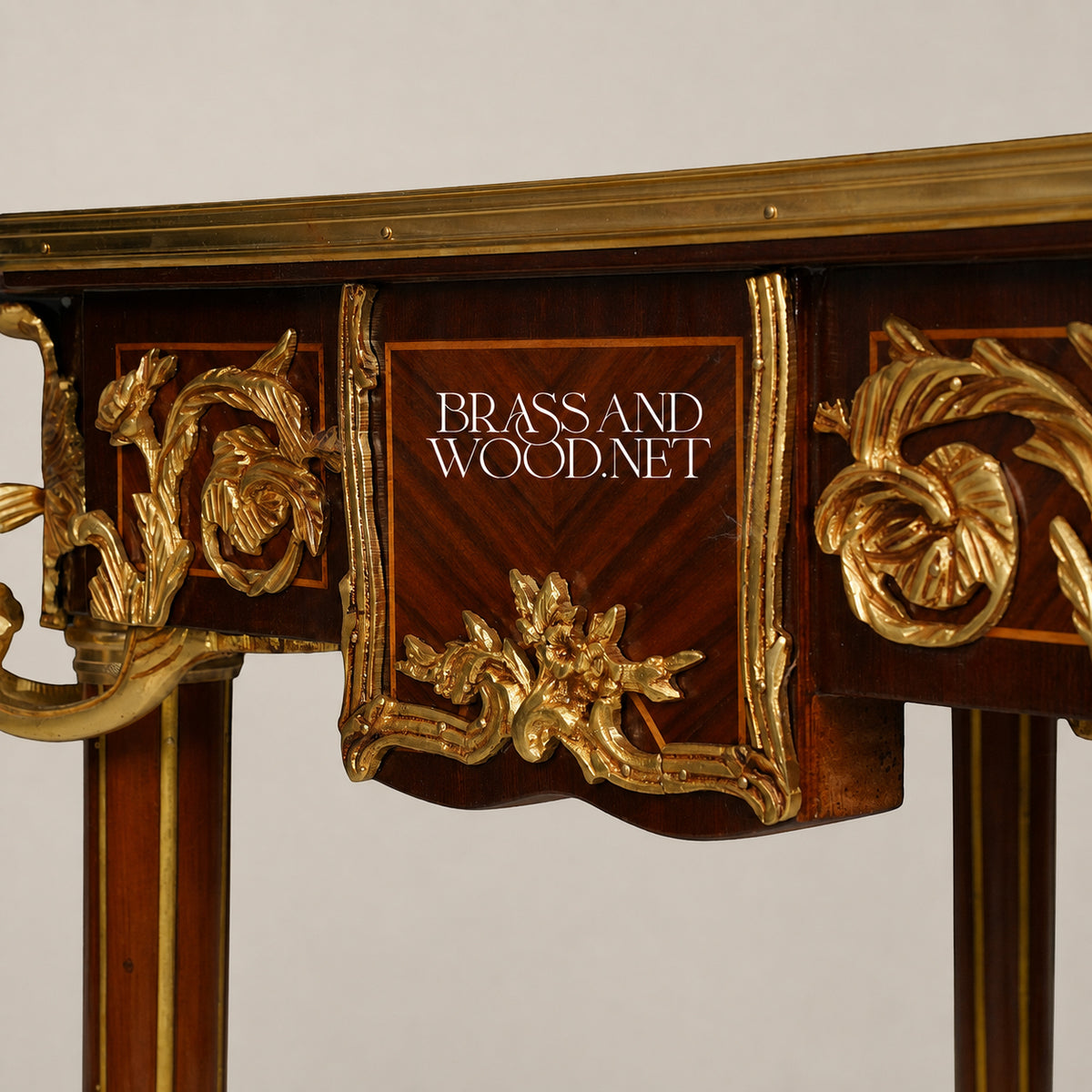 Louis XV Rosewood & Satinwood Marquetry Table Set