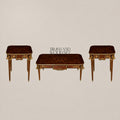 Louis XV Rosewood & Satinwood Marquetry Table Set