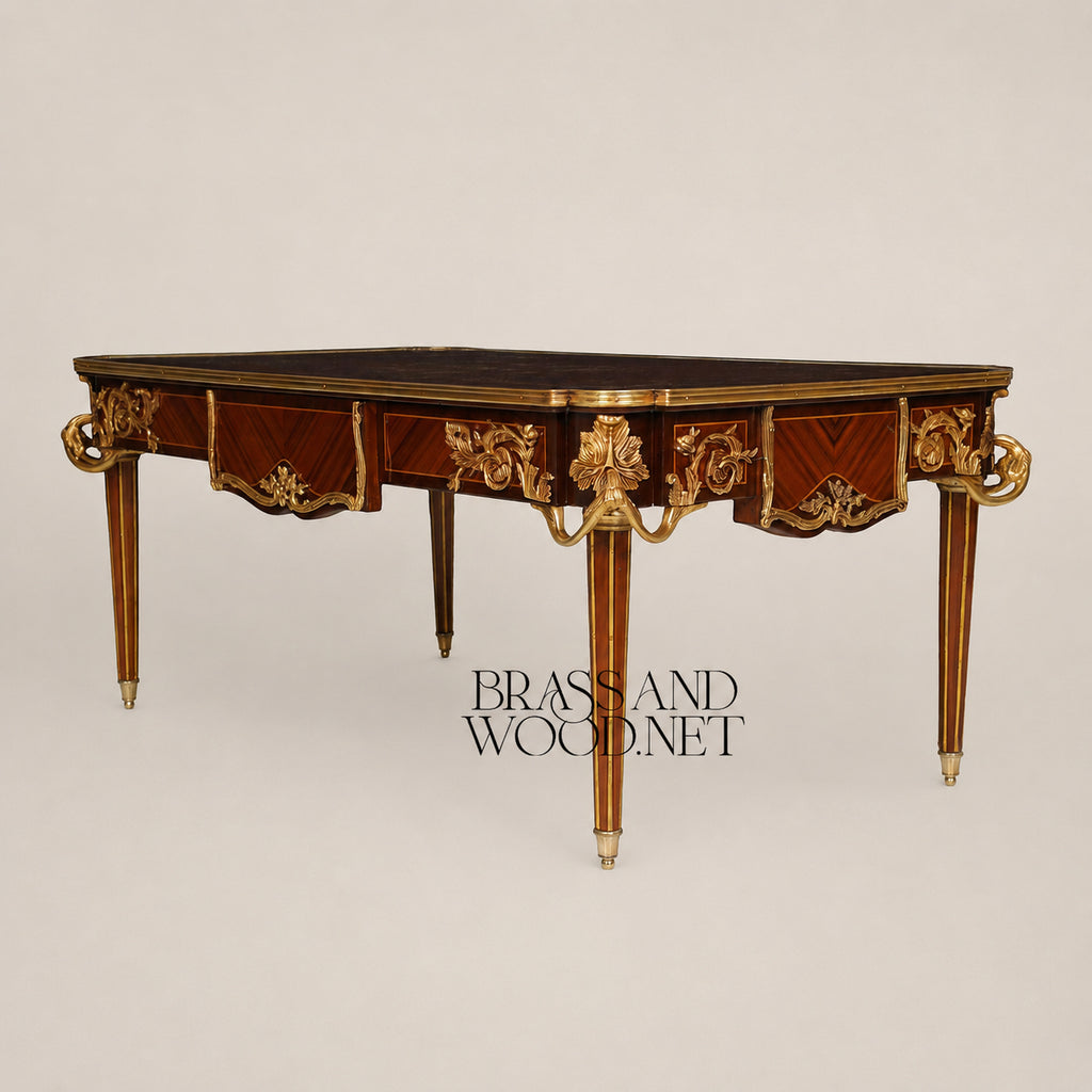 Louis XV Rosewood & Satinwood Marquetry Table Set