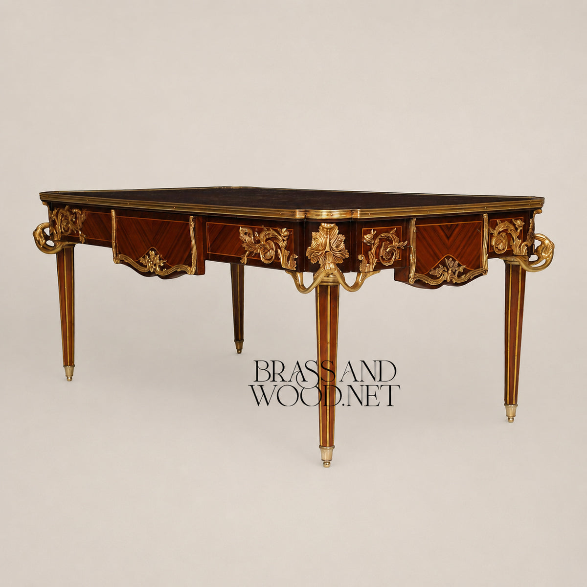 Louis XV Rosewood & Satinwood Marquetry Table Set