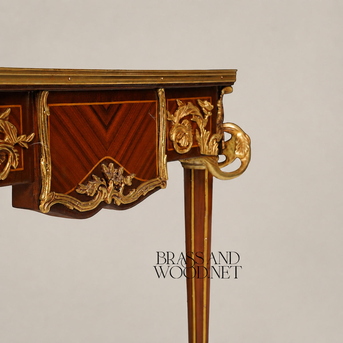 Louis XV Rosewood & Satinwood Marquetry Table Set