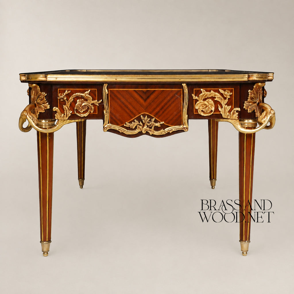 Louis XV Rosewood & Satinwood Marquetry Table Set