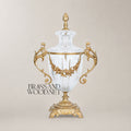 Mostafa Classic Crystal Goblet Vase - Medium - Antique Brass