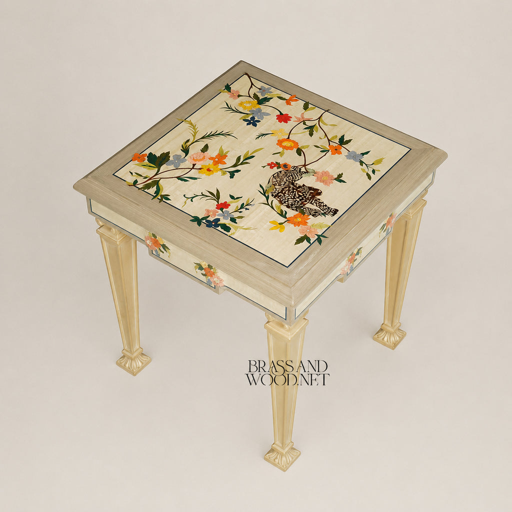 Classic Off-White Coffee set & Corner Table Set