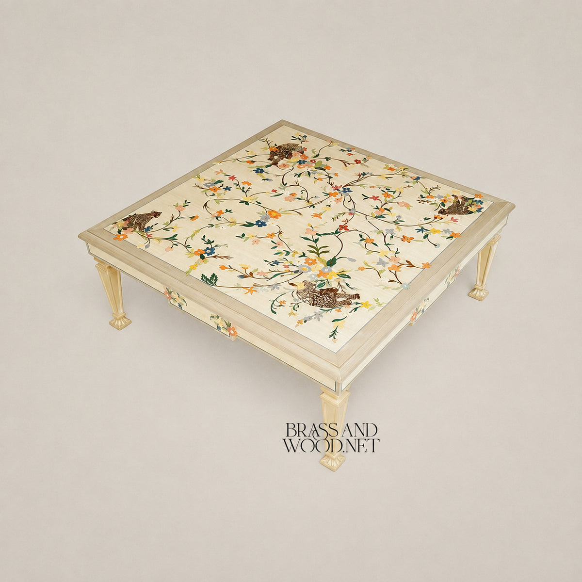 Classic Off-White Coffee set & Corner Table Set