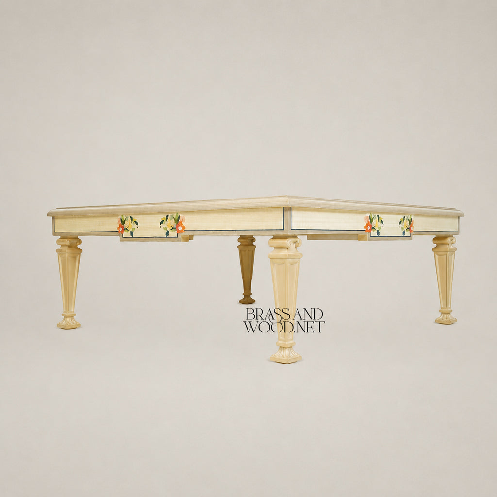 Classic Off-White Coffee set & Corner Table Set