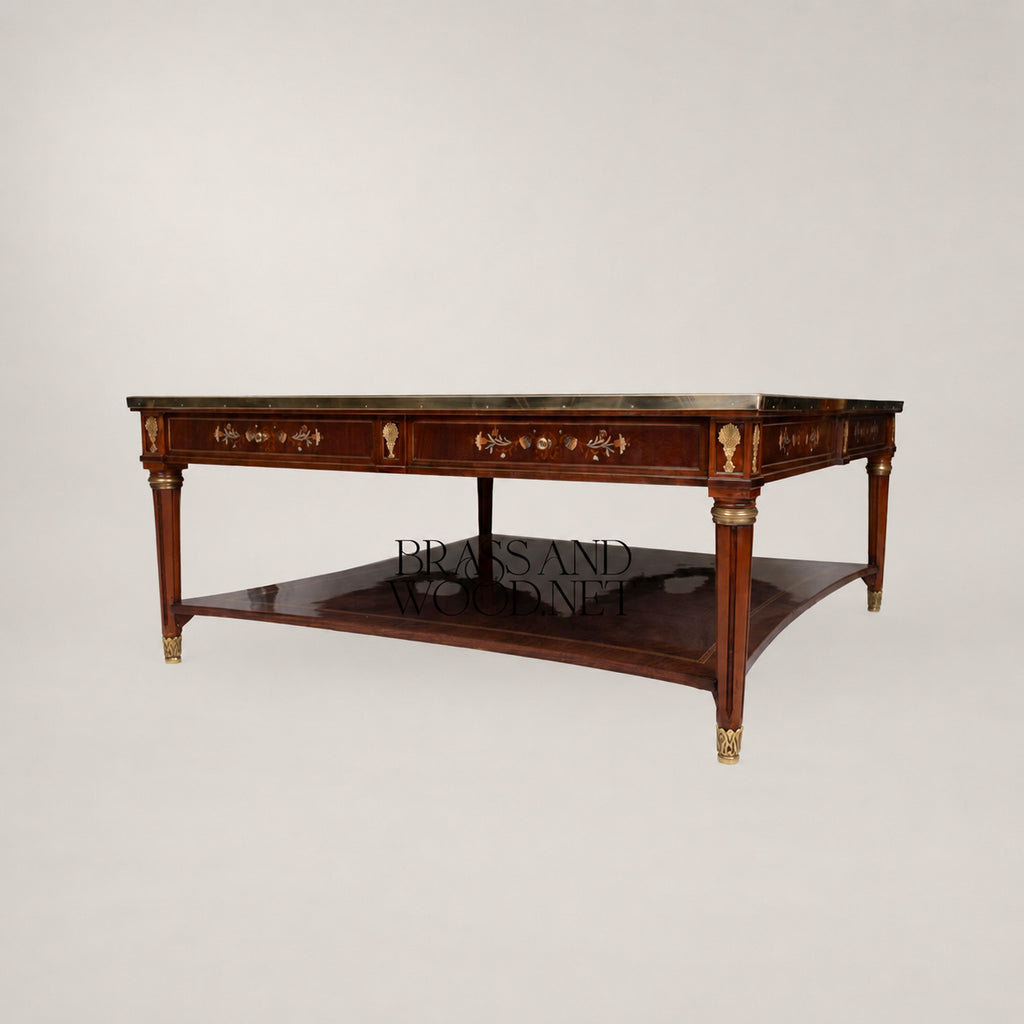 Louis XVI Mother-of-Pearl & Marquetry Table Set