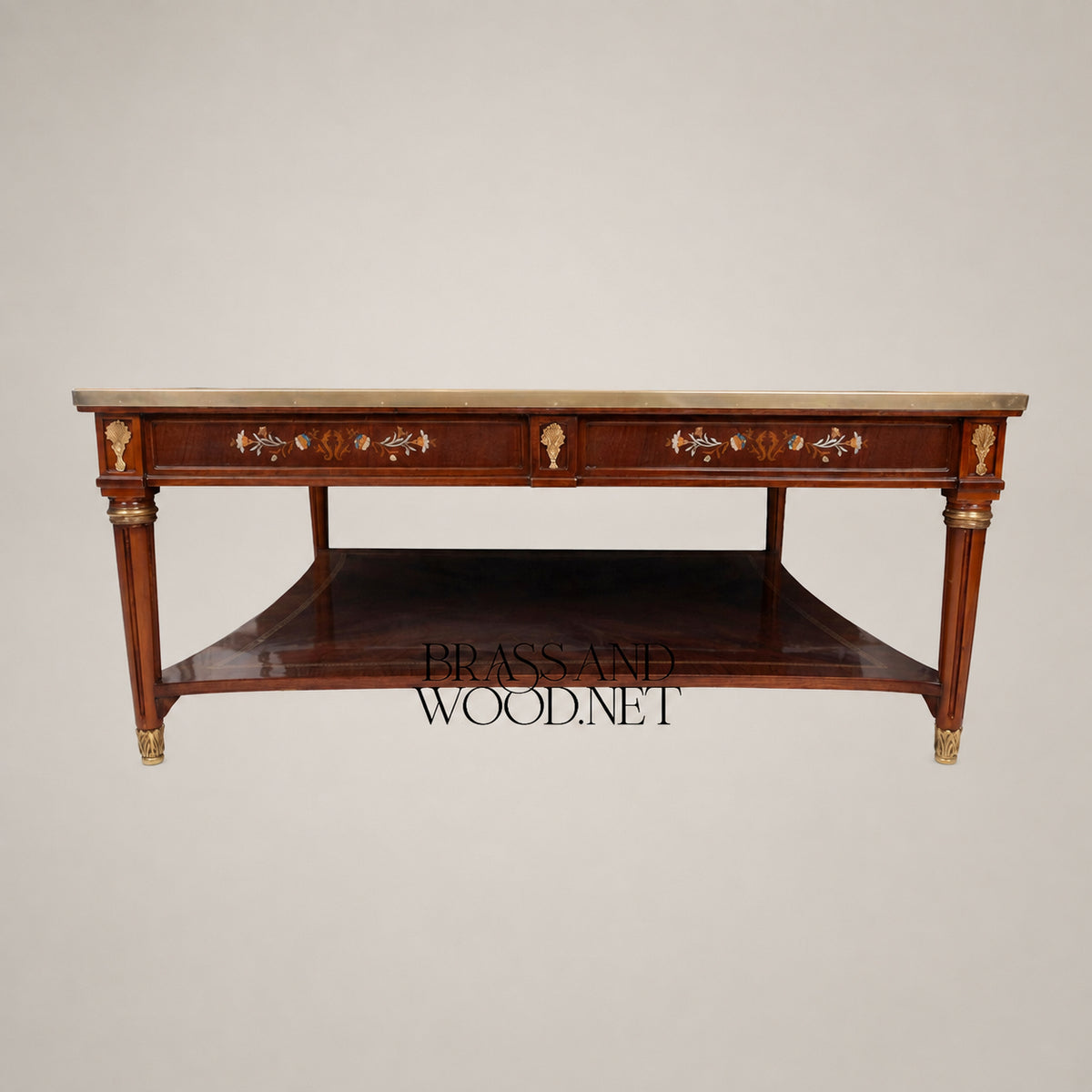 Louis XVI Mother-of-Pearl & Marquetry Table Set