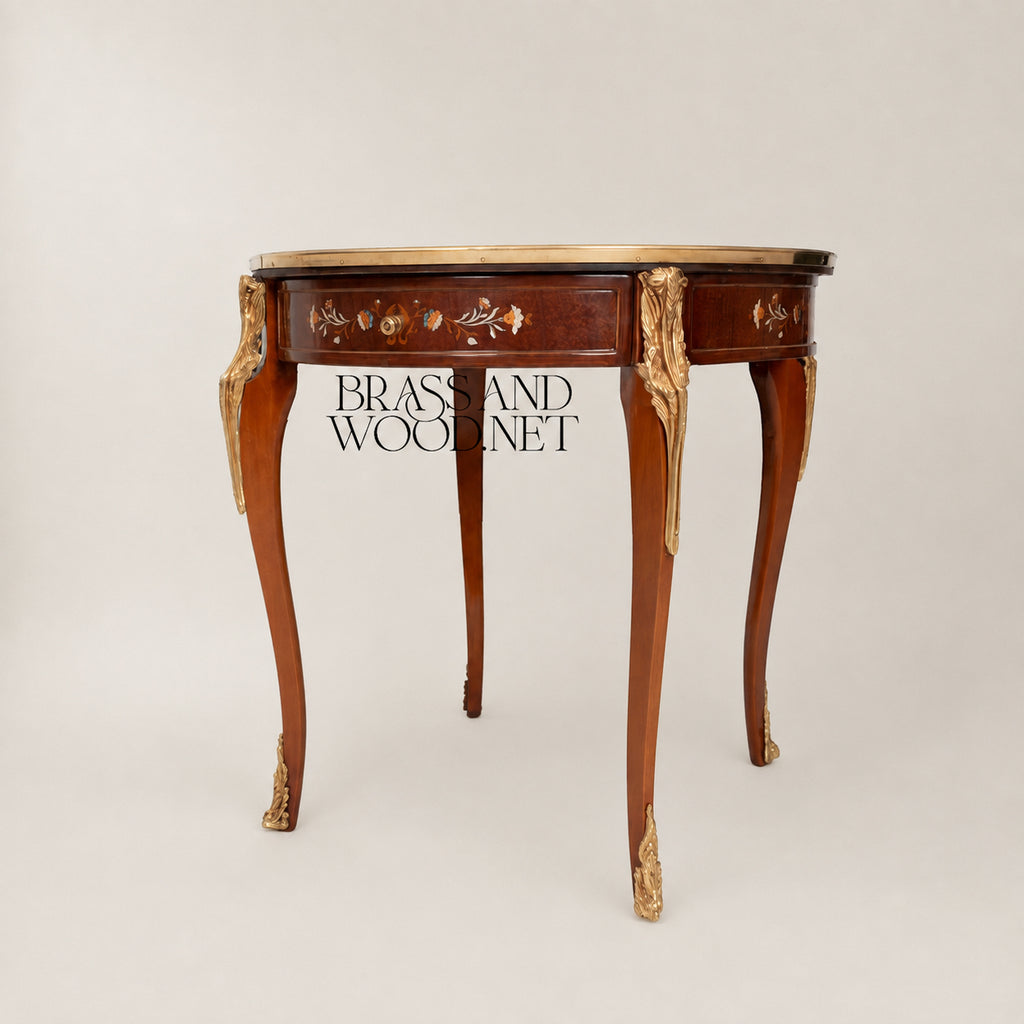 Louis XVI Mother-of-Pearl & Marquetry Table Set