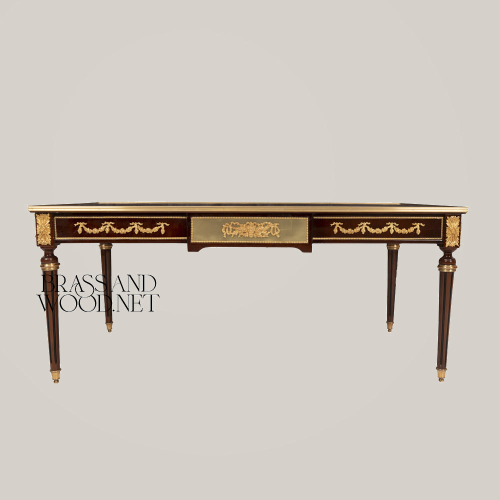 Louis XVI Floral Marquetry & Turned Wood Table Set