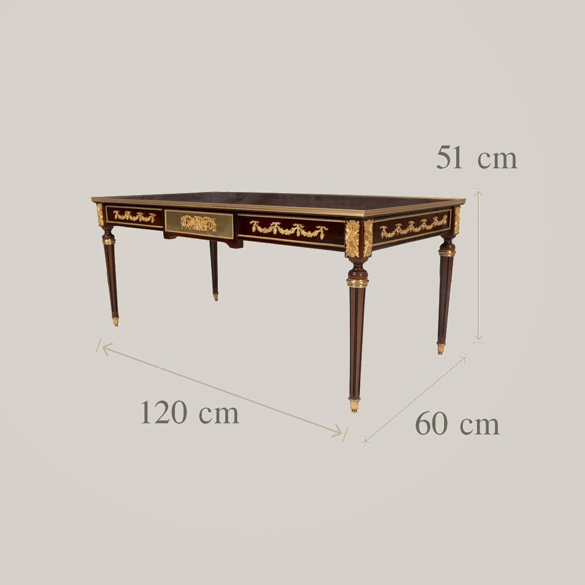 Louis XVI Floral Marquetry & Turned Wood Table Set