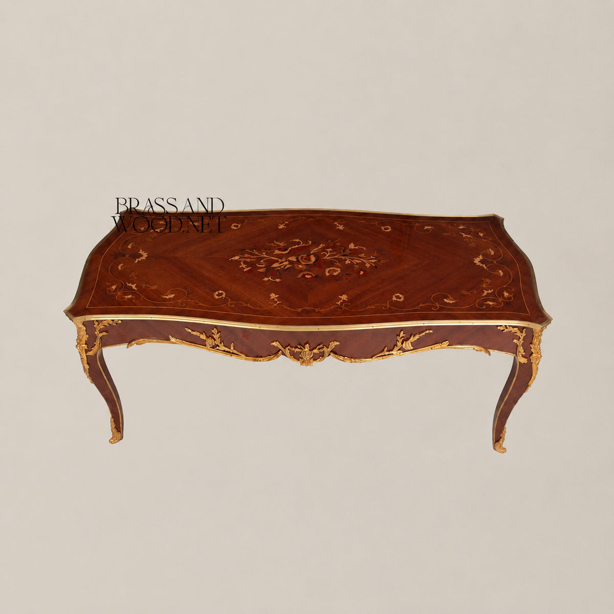 Louis XV Ormolu-Mounted Marquetry Coffee & Corner Table Set