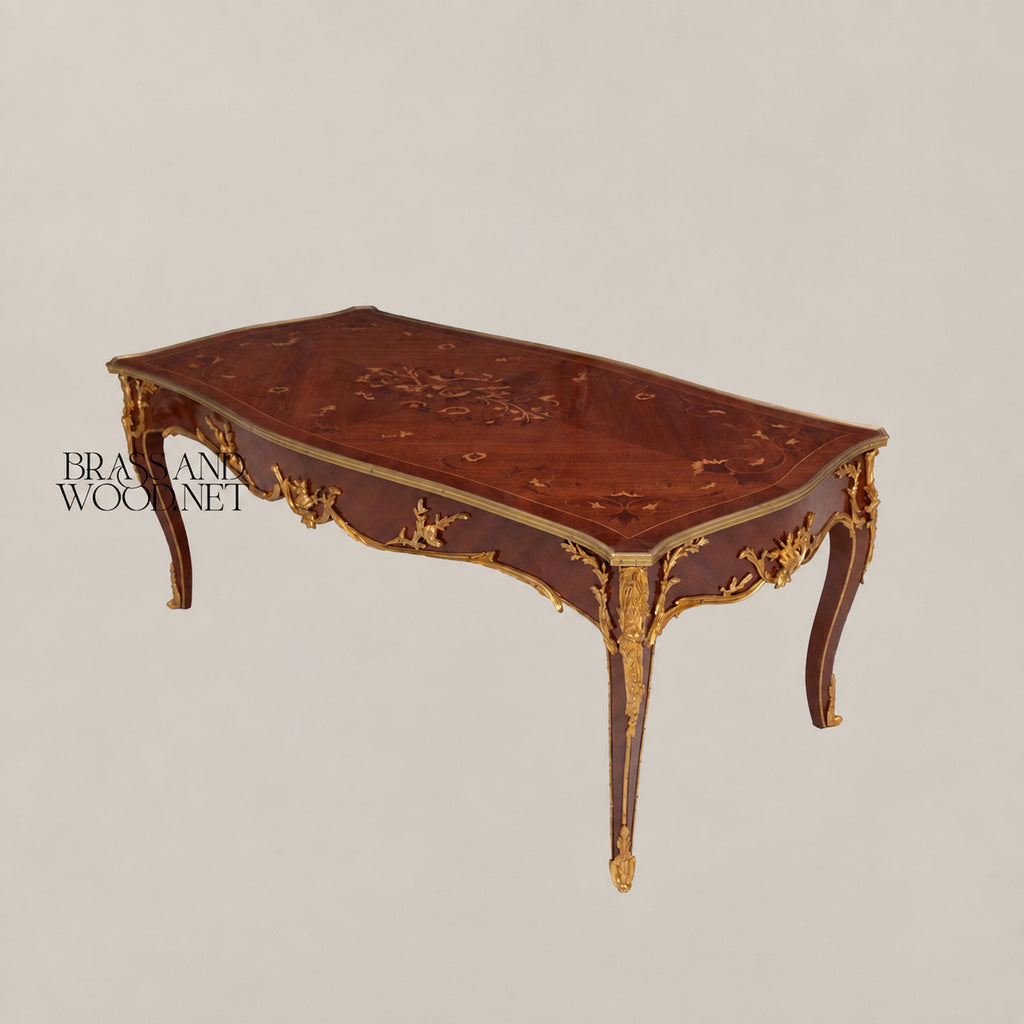 Louis XV Ormolu-Mounted Marquetry Coffee & Corner Table Set