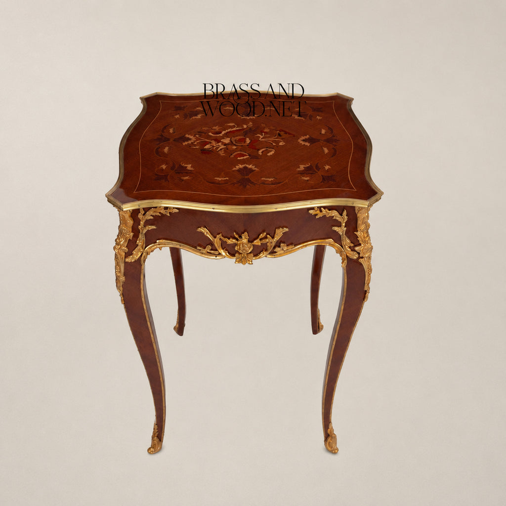 Louis XV Ormolu-Mounted Marquetry Coffee & Corner Table Set