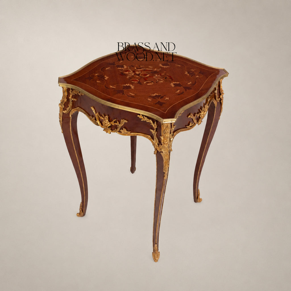 Louis XV Ormolu-Mounted Marquetry Coffee & Corner Table Set