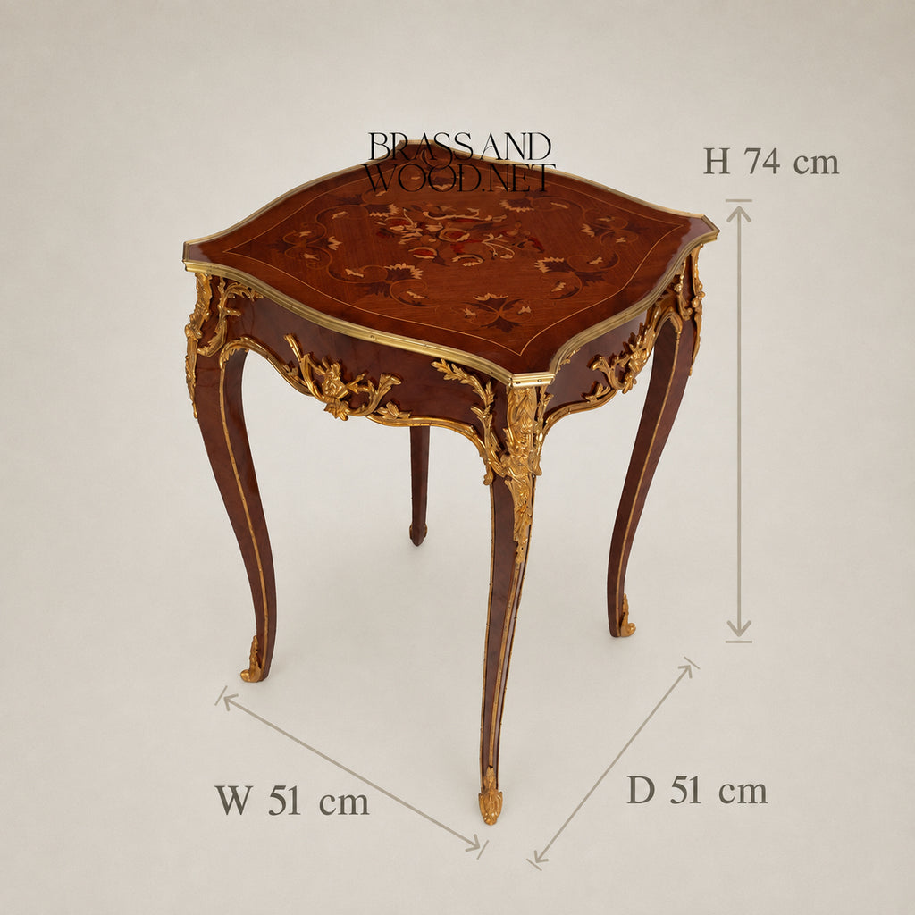 Louis XV Ormolu-Mounted Marquetry Coffee & Corner Table Set