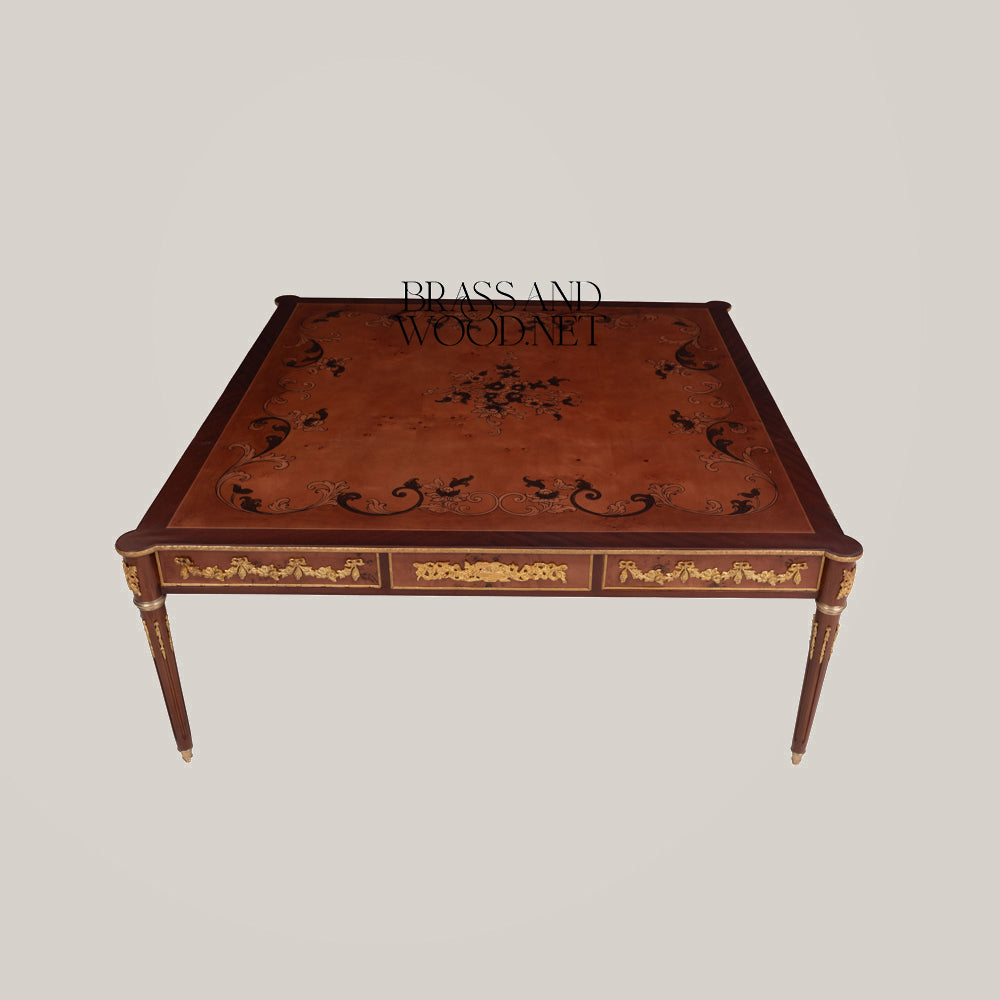 Handcrafted Classic Salon Coffee & Corner Table Set