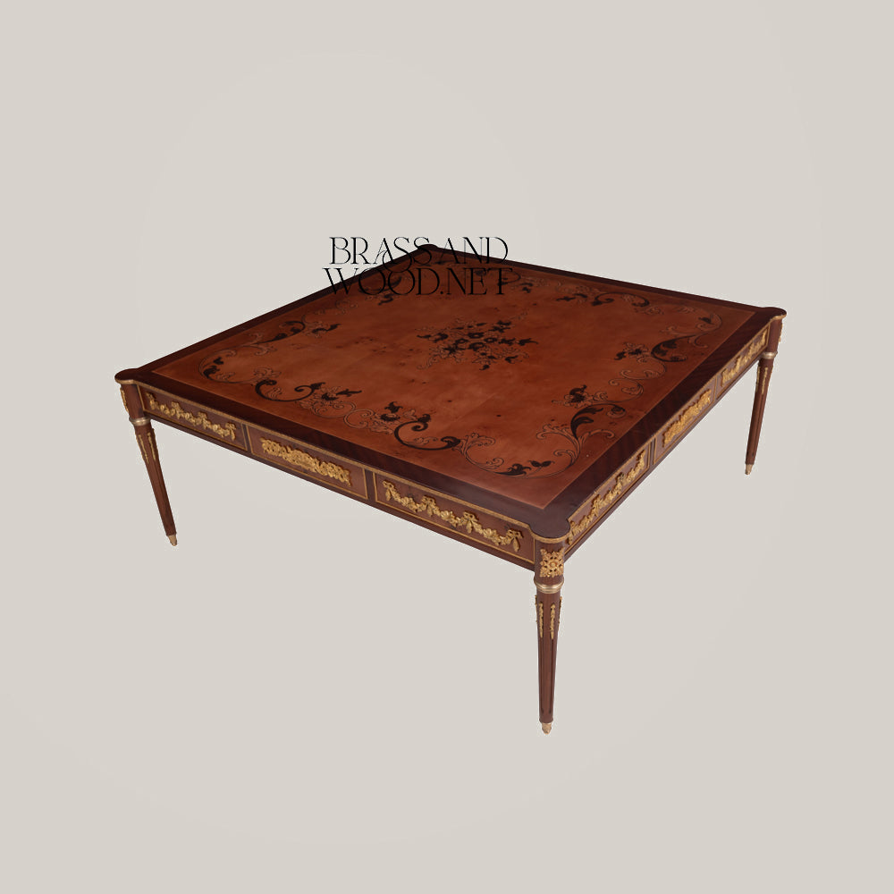 Handcrafted Classic Salon Coffee & Corner Table Set