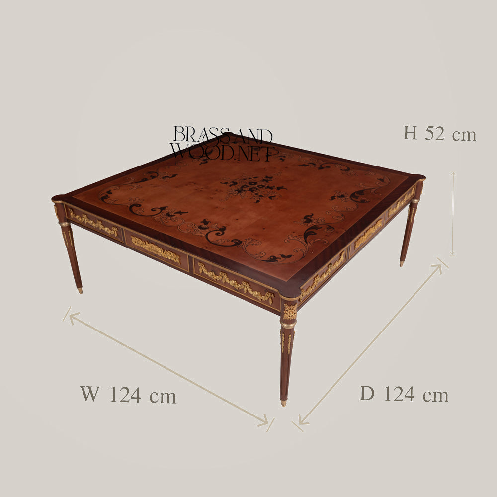 Handcrafted Classic Salon Coffee & Corner Table Set