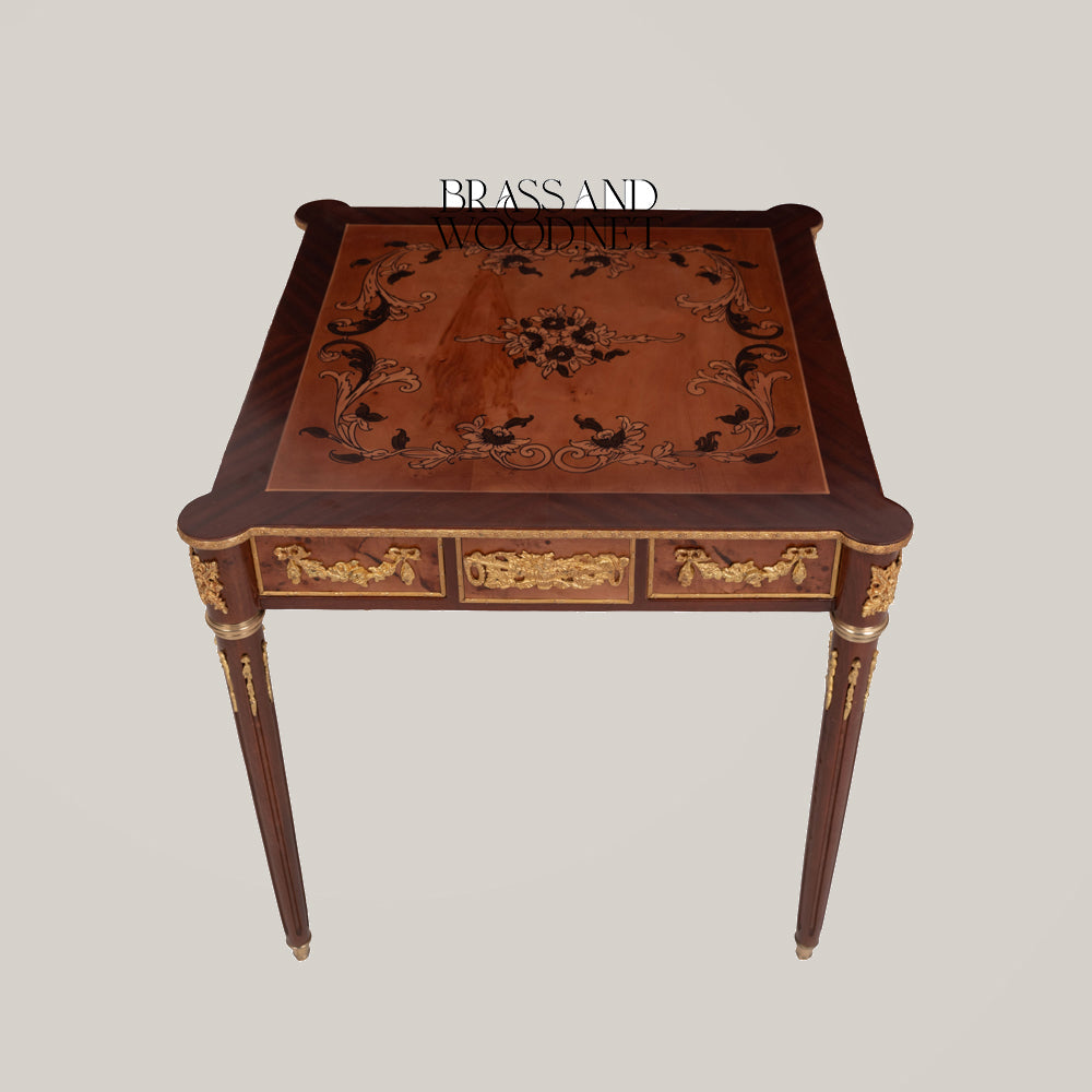 Handcrafted Classic Salon Coffee & Corner Table Set