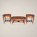 Louis XVI Rose Marquetry & Ormolu Garland Table Set