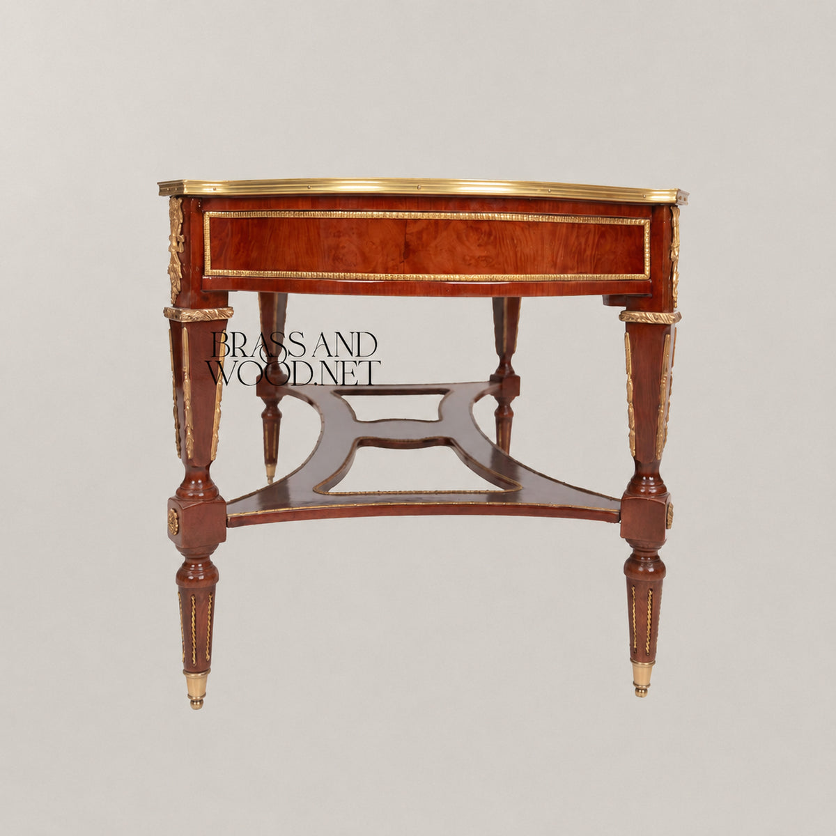 Louis XVI Rose Marquetry & Ormolu Garland Table Set