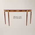 Wooden Demi-Lune Console 130 cm - Glossy Burl Veneer