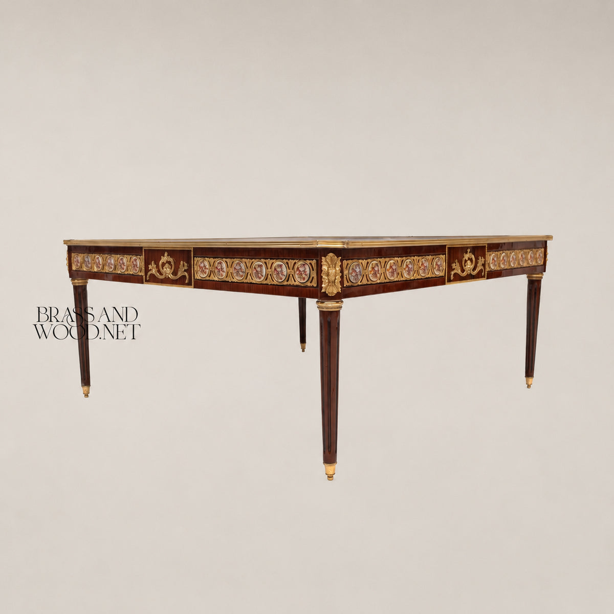 Louis XVI Walnut Marquetry Coffee & Corner Table Set