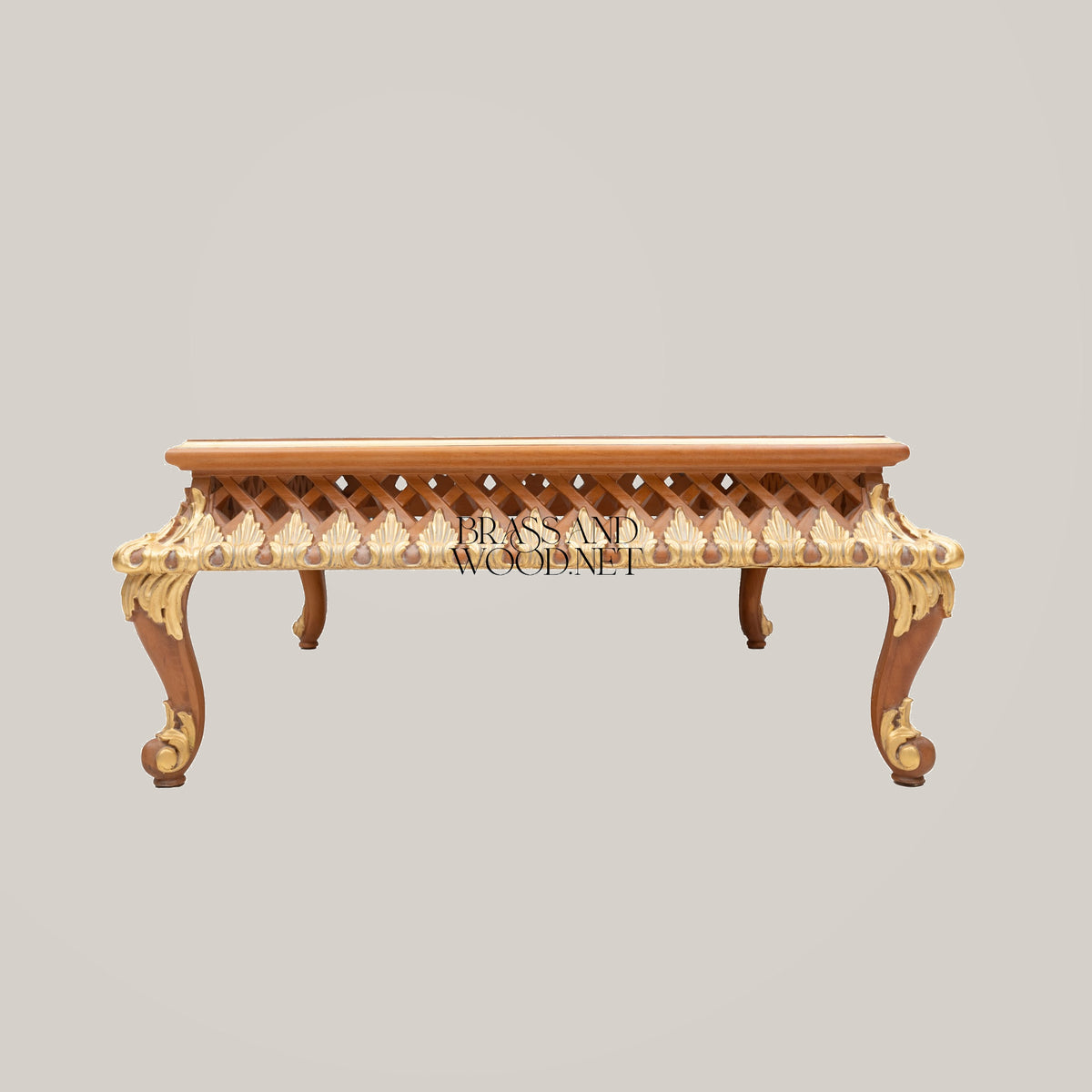 Louis XV Rococo Gold Leaf & Marquetry Table Set