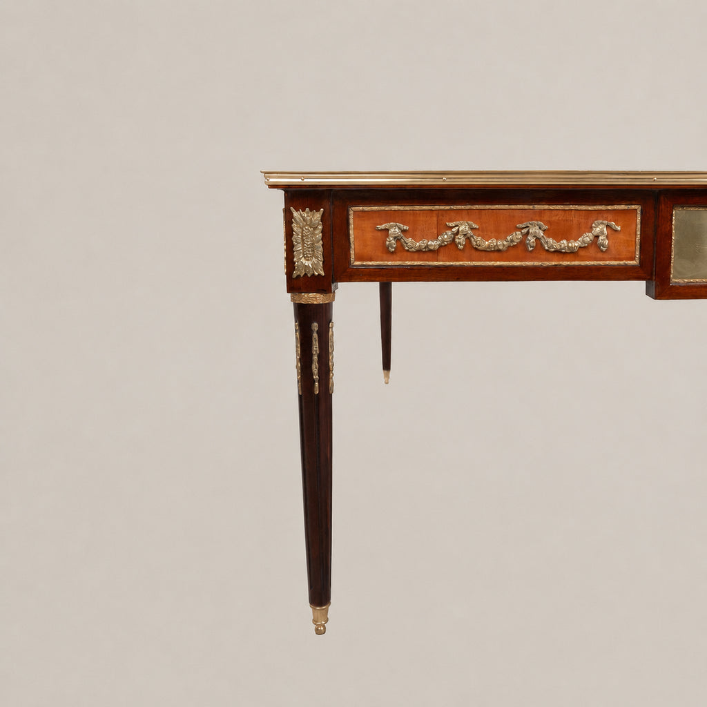Louis XVI Marquetry Medallion Tea & Corner Table Set