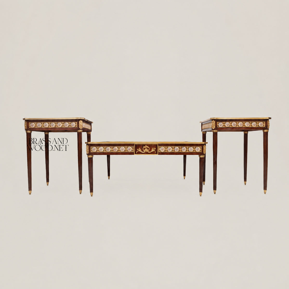 Louis XVI Sèvres Medallion Coffee & Corner Table Set