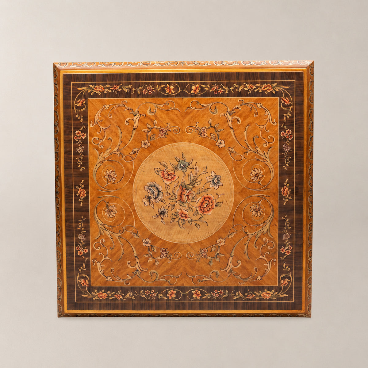 Empire Floral Marquetry Coffee & Corner Table Set