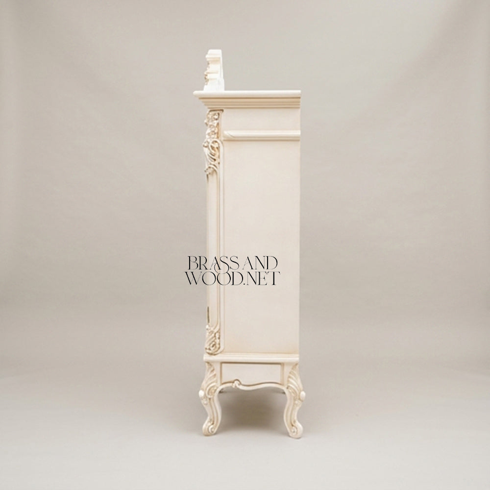 Wooden Display Cabinet with Glass Back & Light