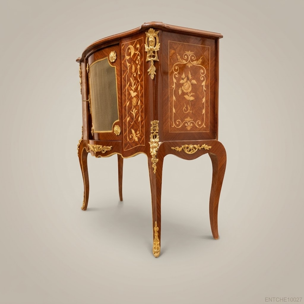 Classic Single-Door Chest - Marquetry