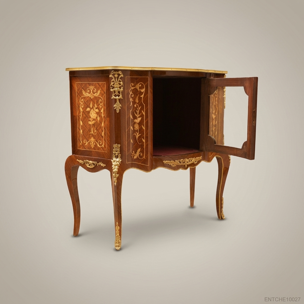 Classic Single-Door Chest - Marquetry