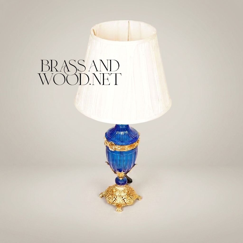 Napoleon III Cobalt Glass Urn Table Lamp with Ormolu Brass Mounts
