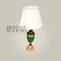 Belle Époque Emerald Glass Urn Table Lamp with Gilt Brass Mounts