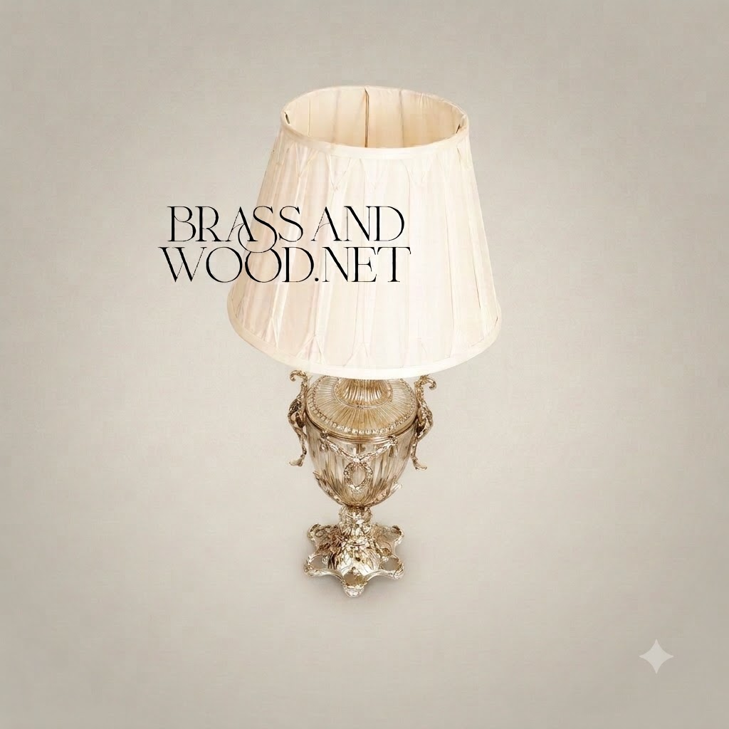 Rococo Revival Crystal Urn Table Lamp with Gilt Brass Acanthus Mounts