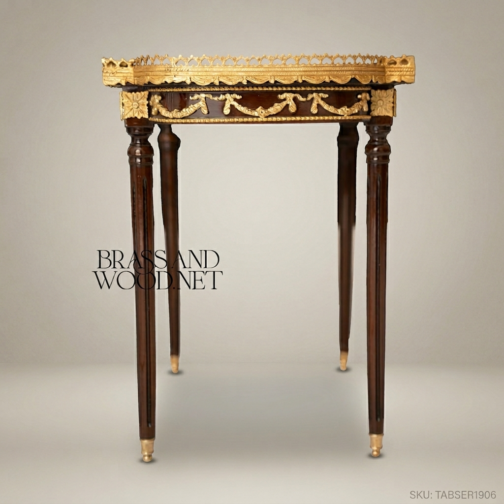 Brown Nesting Serving Table Set - Model 5