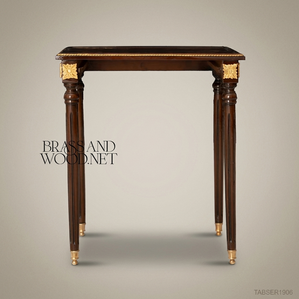 Brown Nesting Serving Table Set - Model 5