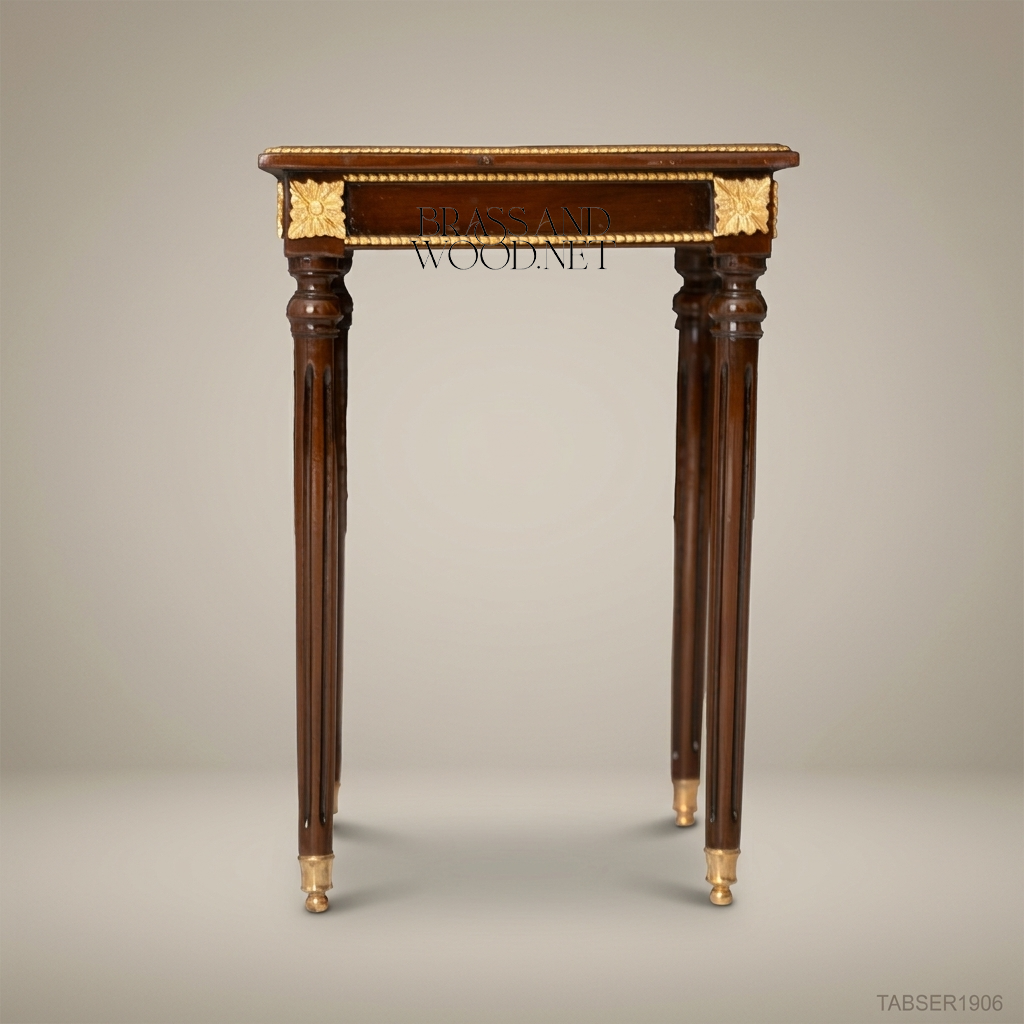 Brown Nesting Serving Table Set - Model 5