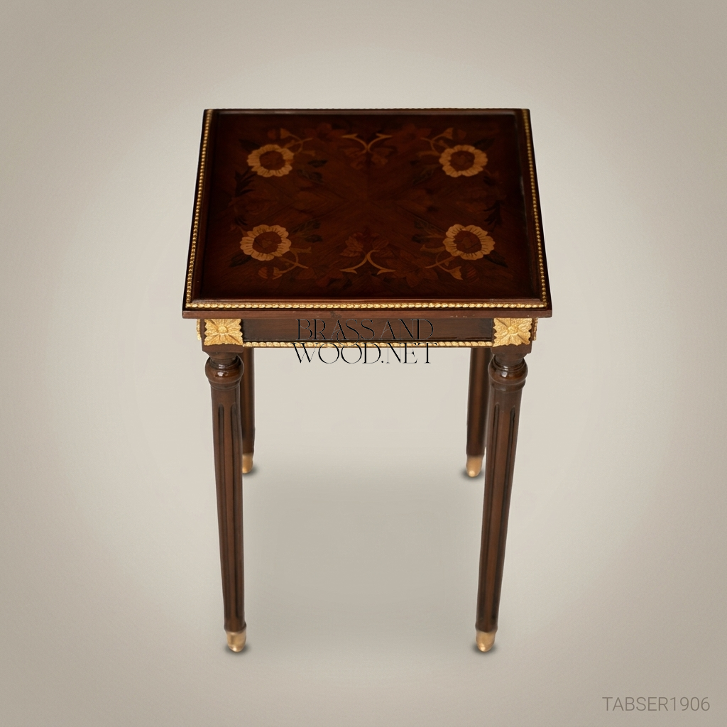 Brown Nesting Serving Table Set - Model 5