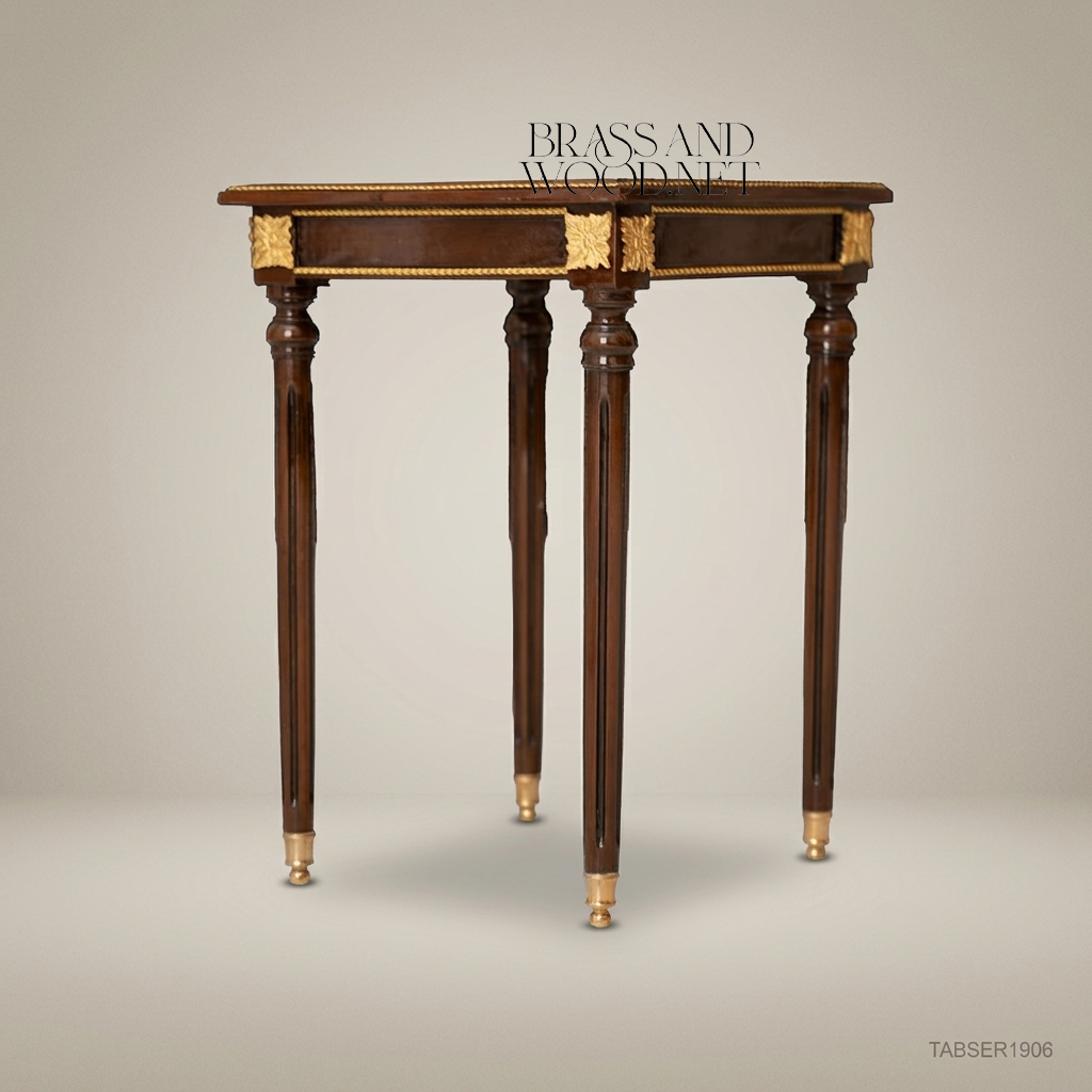 Brown Nesting Serving Table Set - Model 5