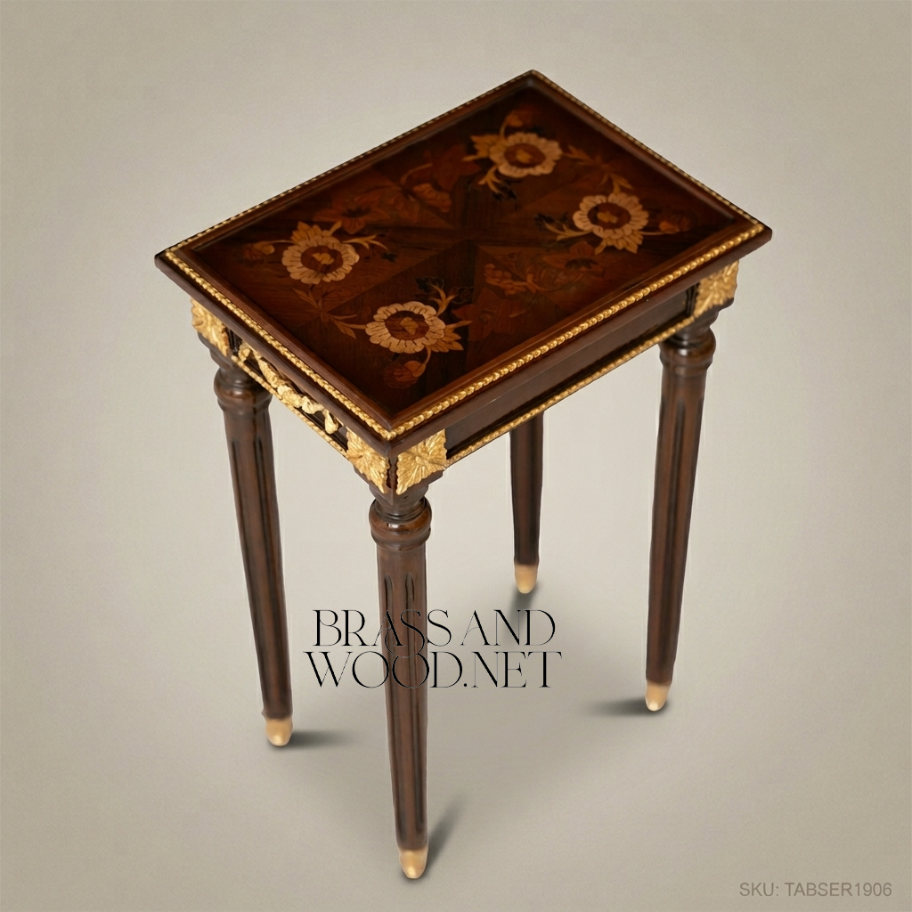 Brown Nesting Serving Table Set - Model 5