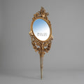 French Ribbon-Crest Wall Mirror with Carved Laurel Torch