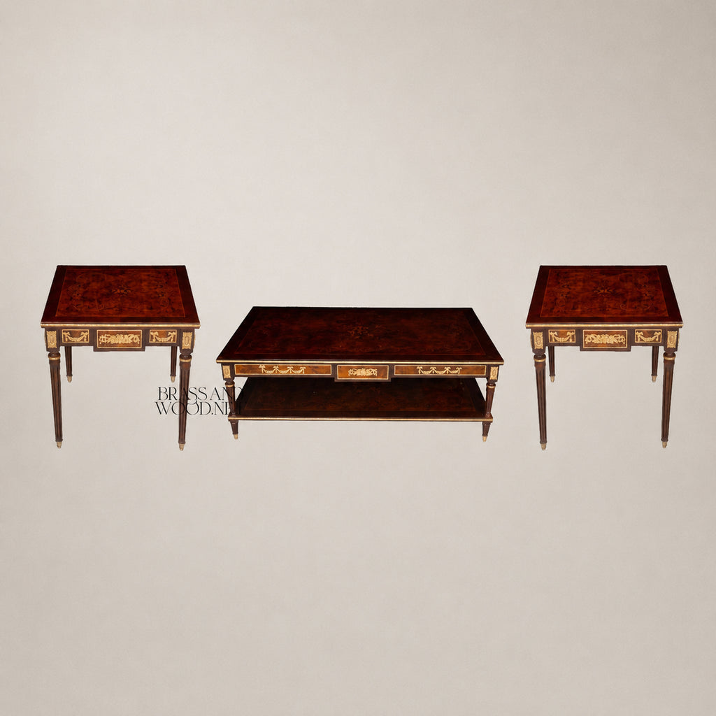 Marquetry Salon Table Set of 3