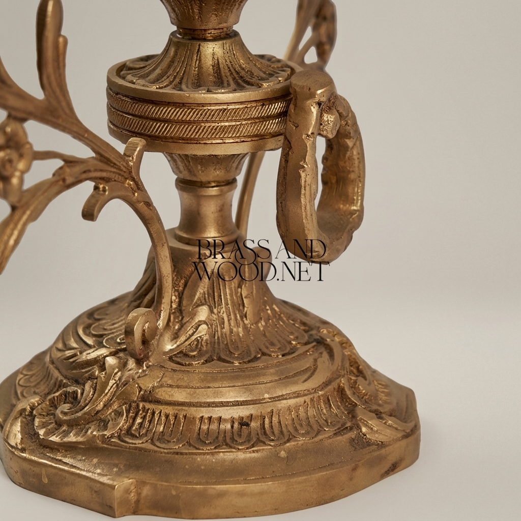 شمعدان عنبة كريستال 1 شمعة – نحاس معتق CNTD